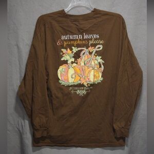 Autumn Leaves Brown Long Sleeve Tee